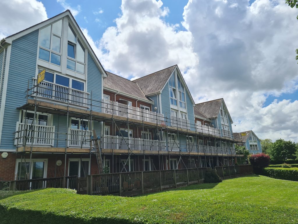 Exterior commercial property managment painting in Leybourne Kent